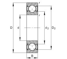 S 6002-C-2HRS, ă(ni)Y(ji)(gu)C (j) DIN 625-1 ˜ʵҪߴ磬ɂ(c)ܷ