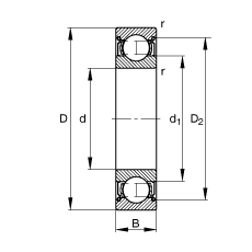 S 6206-2Z, (j) DIN 625-1 (bio)(zhn)Ҫߴ, ɂ(c)g϶ܷ