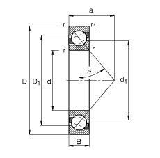 ǽ|S 7206-B-TVP, (j) DIN 628-1 ˜ʵҪߴ|  = 40